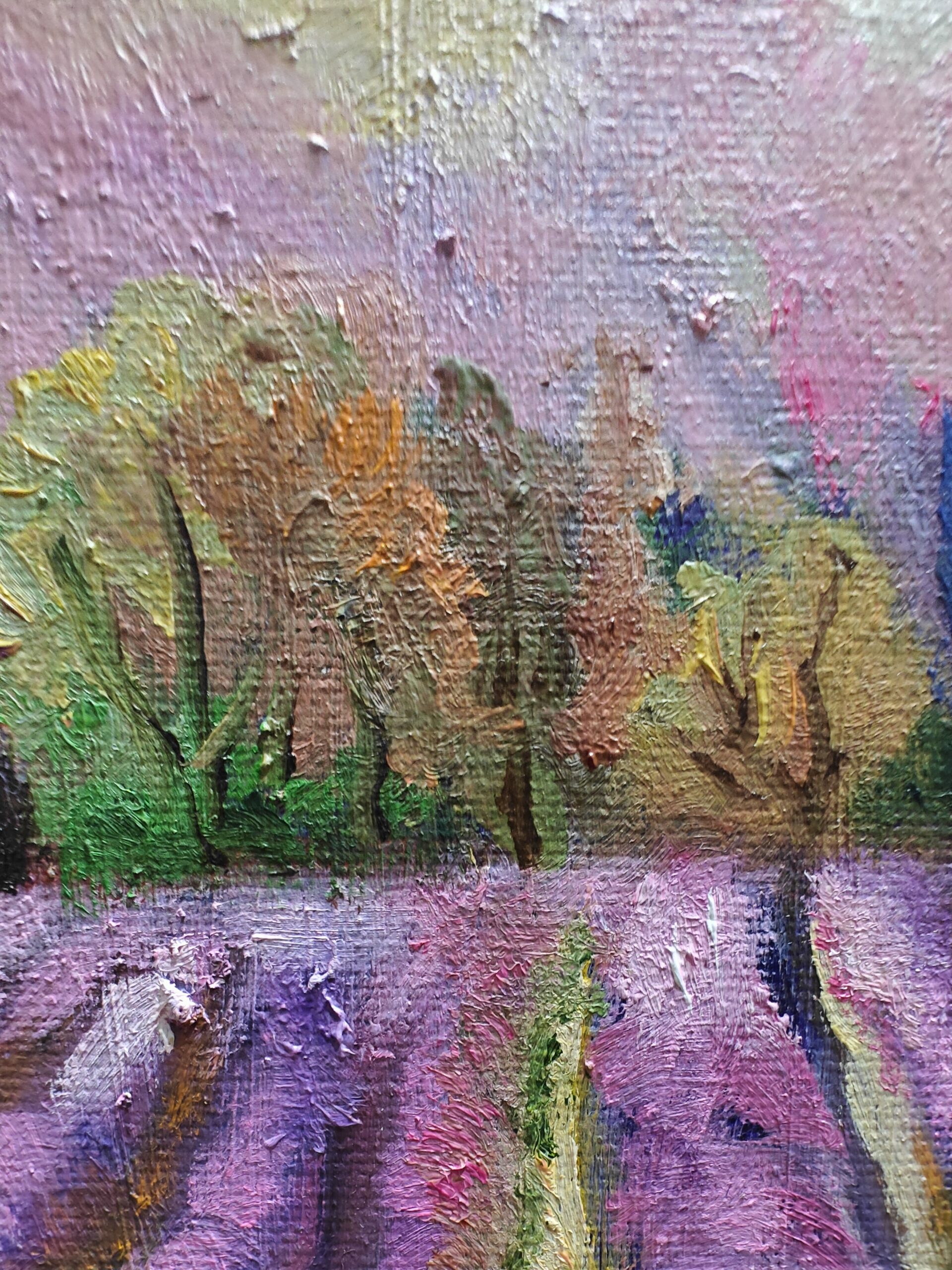 Картина маслом «Лавандовые поля у домика»18×24 — изображение 9