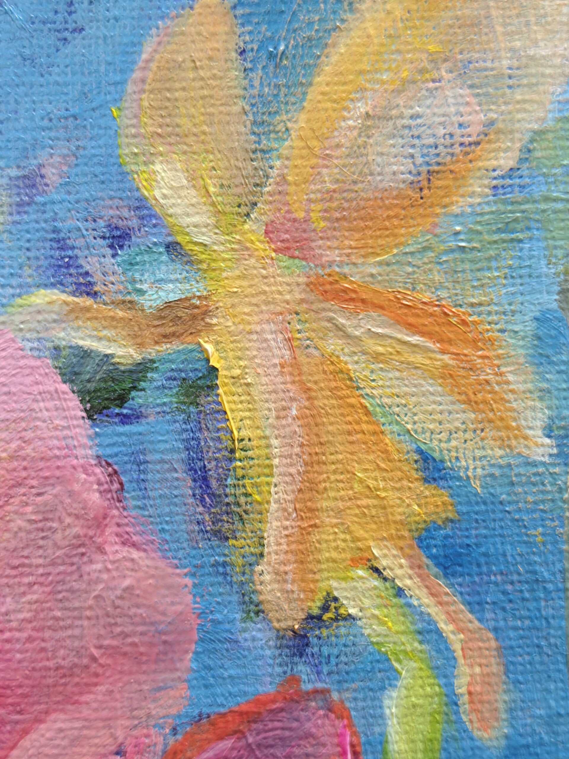 Картина роза и бабочка масло 30×40 см — изображение 11