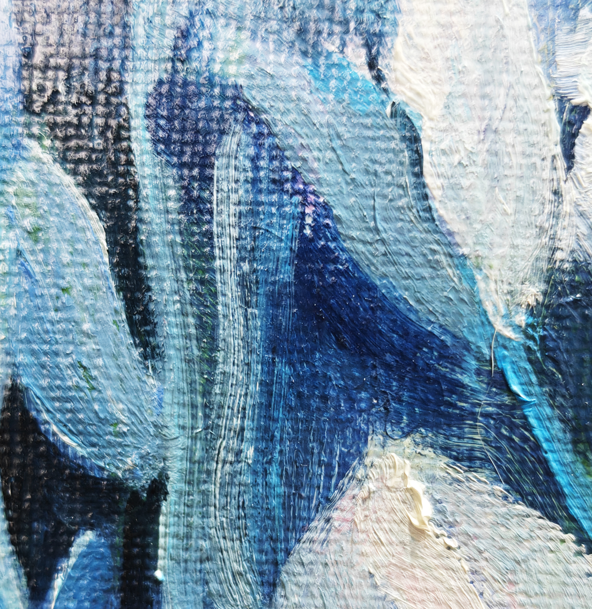 Картина маслом синие анемоны мини-картина 18×24 — изображение 8