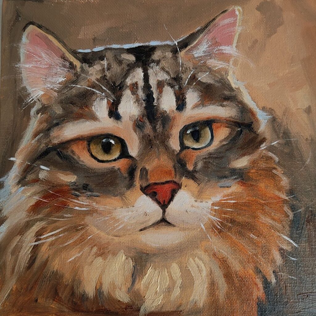 Картина с сибирским котом
